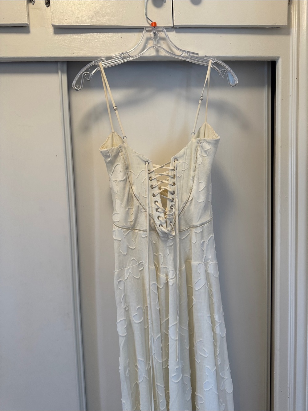Seren Blush Sheer Lace-Up Back Gown House of CB - Picture 8 of 15